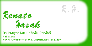 renato hasak business card